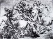 Leonardo  Da Vinci The Battle of Anghiari oil painting